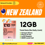 【New Zealand Three sim card 】【Unlimited Data 】【新西兰/纽西兰上网卡】【No Daily Capped】New Zealand travel sim card + free gift