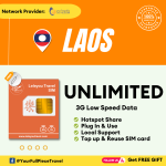 老挝上网卡 Laos internet travel sim card【Unlimited Data】【No Daily Capped】