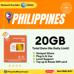 【Philippines sim card】【Unlimited Data】【菲律宾上网卡】 【No Daily Capped】Philippines travel sim card + free gift