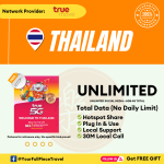 【Truemove/DTAC】Thailand Prepaid Local SIM Card 泰国当地上网卡【UNLIMITED DATA】  【No Daily Capped】