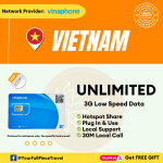 【Vinaphone】Vietnam Prepaid Local SIM Card 越南当地上网卡