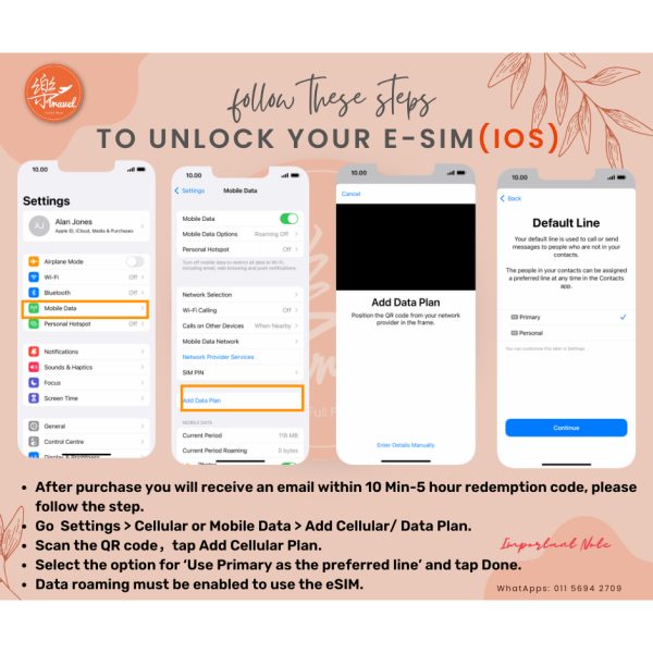 【eSIM】柬埔寨上网卡 Cambodia Travel Sim Card 【No Daily Capped】【Unlimited data】 - Image 4