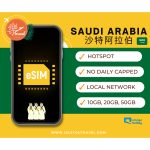 【eSIM】沙特阿拉伯上网卡 Saudi Arabia Travel Sim Card 【No Daily Capped】【Unlimited data】